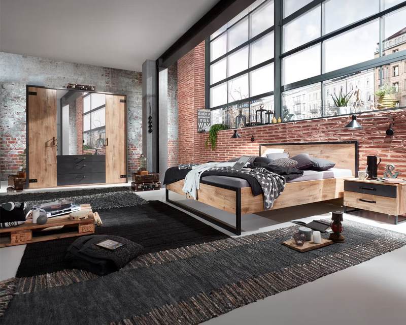 Complete slaapkamer industrieel