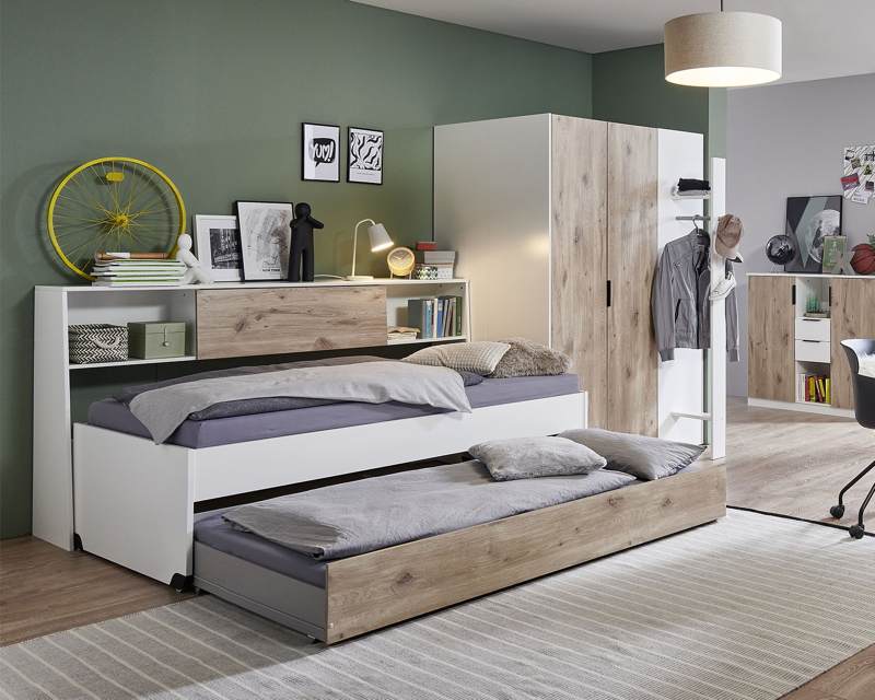 Bed met onderschuifbed of lade