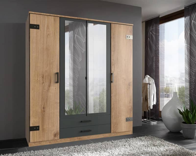 Kledingkast 180 breed hout