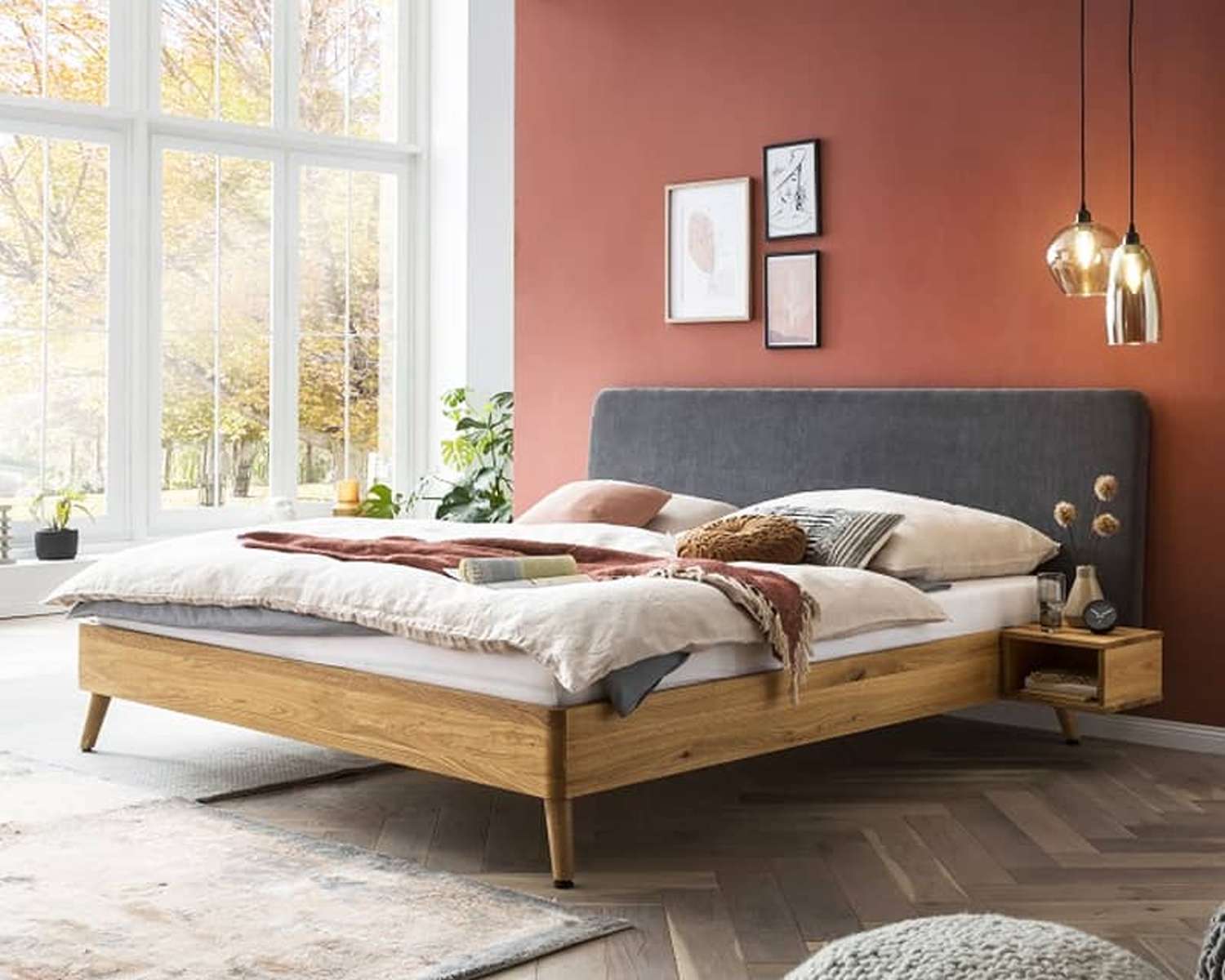 Massief houten bed Liverpool