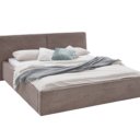 Stoffen tweepersoonsbed taupe