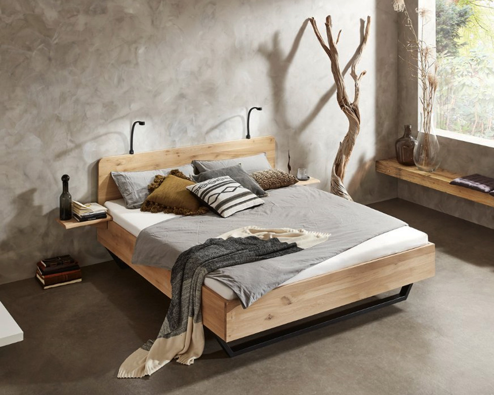 Rommelig bevel Moet Tweepersoons houten bed (massief eiken) | Funen | Bedroomshop