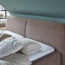 Stoffen bed taupe