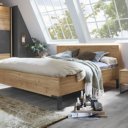 Tweepersoonsbed Salerno bianco eiken hoofdbord