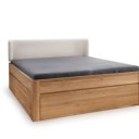 Houten bed met lades en panelen