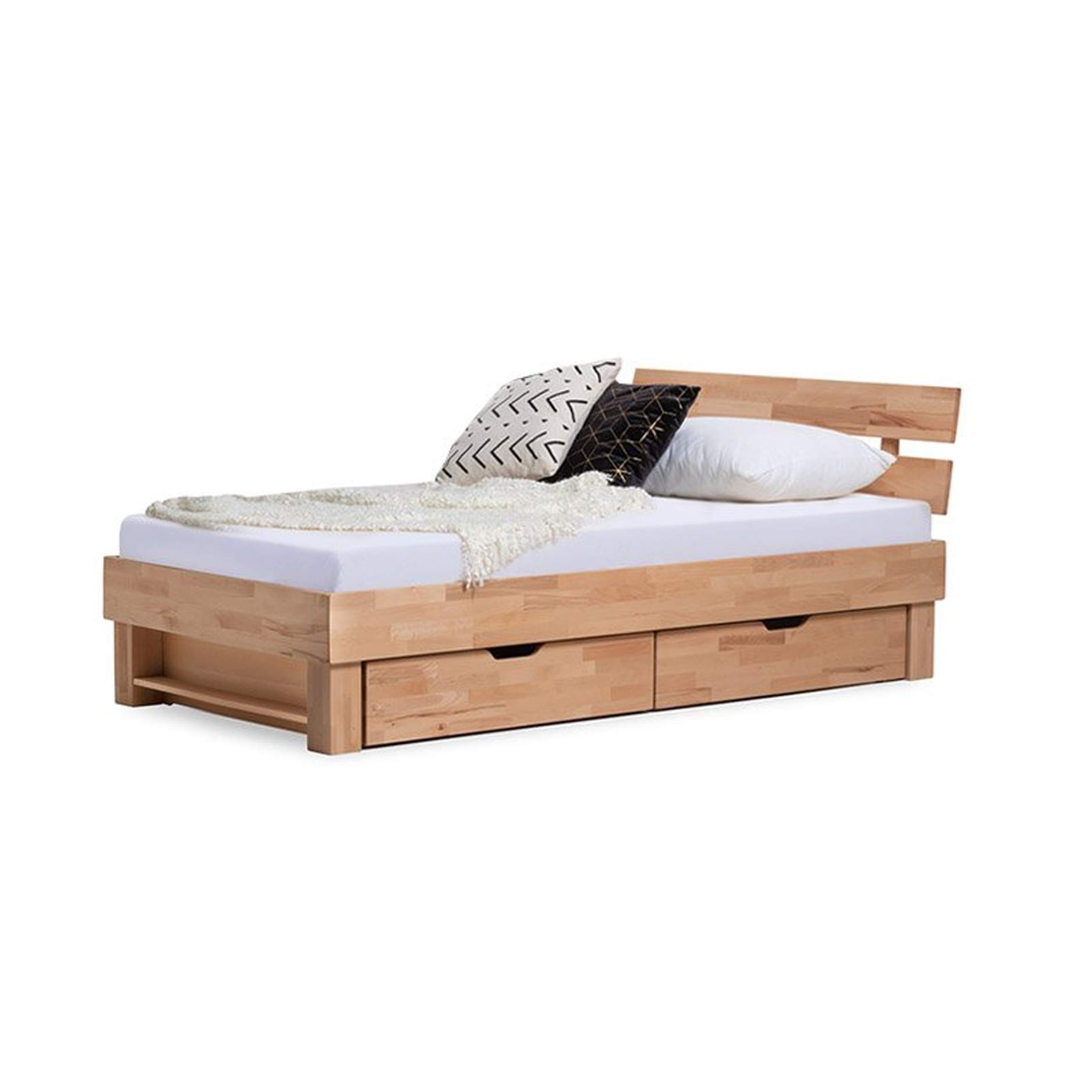 Houten bed met lades 1 persoons