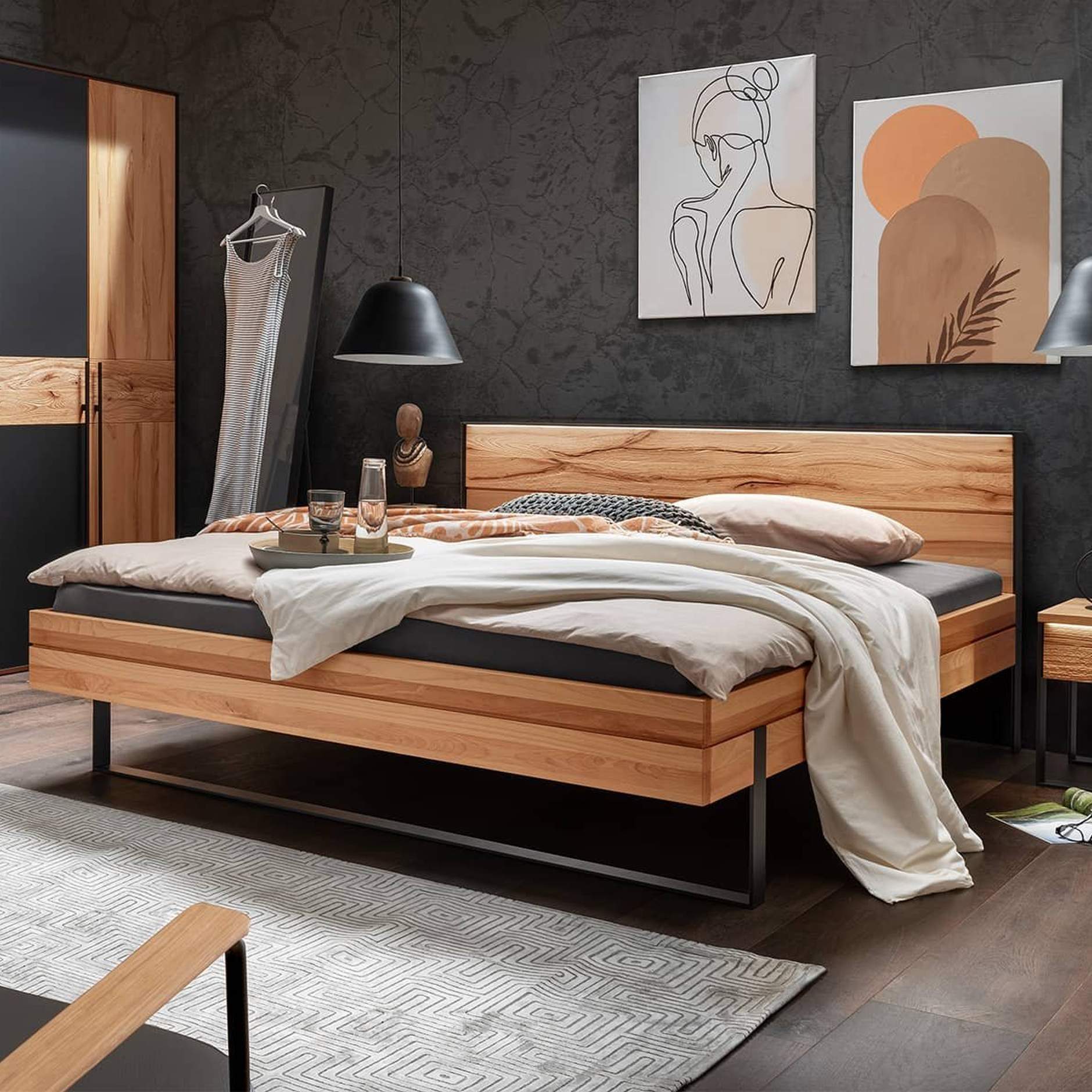 Houten bed design