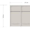 Indeling kledingkast 271 cm breed