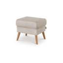 Hocker creme fluwelen ribstof